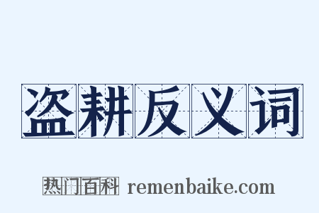 盗耕反义词是什么意思的图片